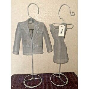 Vintage  IKEA  Aluminum Mesh Hanging Jacket & Dress Jewelry Stands/ Holders 22”